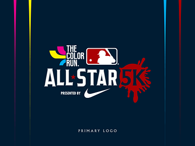 2018 All-Star 5K Color Run - Primary Logo branding design gskett illustration logo minimal mlb nationals paint can run typography vector washington dc wordmark