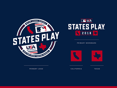 2018 States Play - Branding baseball branding design gskett icons illustration logo mlb typography vector wordmark youth
