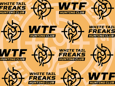 White Tail Freaks Hunting Club - Pattern branding design gskett hunting icon illustration logo minimal typography vector white tail wordmark