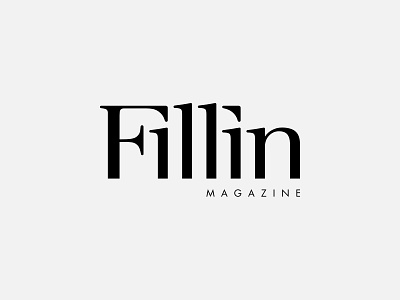 Fillin Magazine branding fashion graphic design logo magazine text title