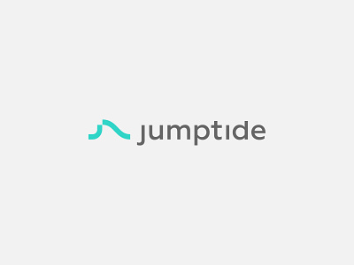 Jumptide branding graphic design jump logo startup tide torquoise wave