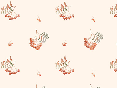 autumn mood design graphic design illustration акварель осень паттерн ягоды