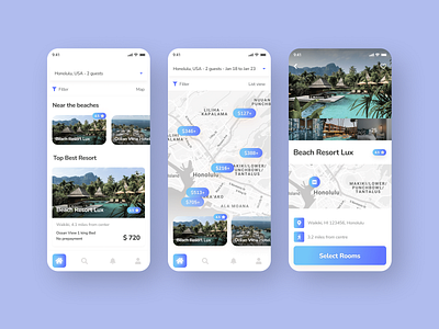 Resort Finder App UI Design