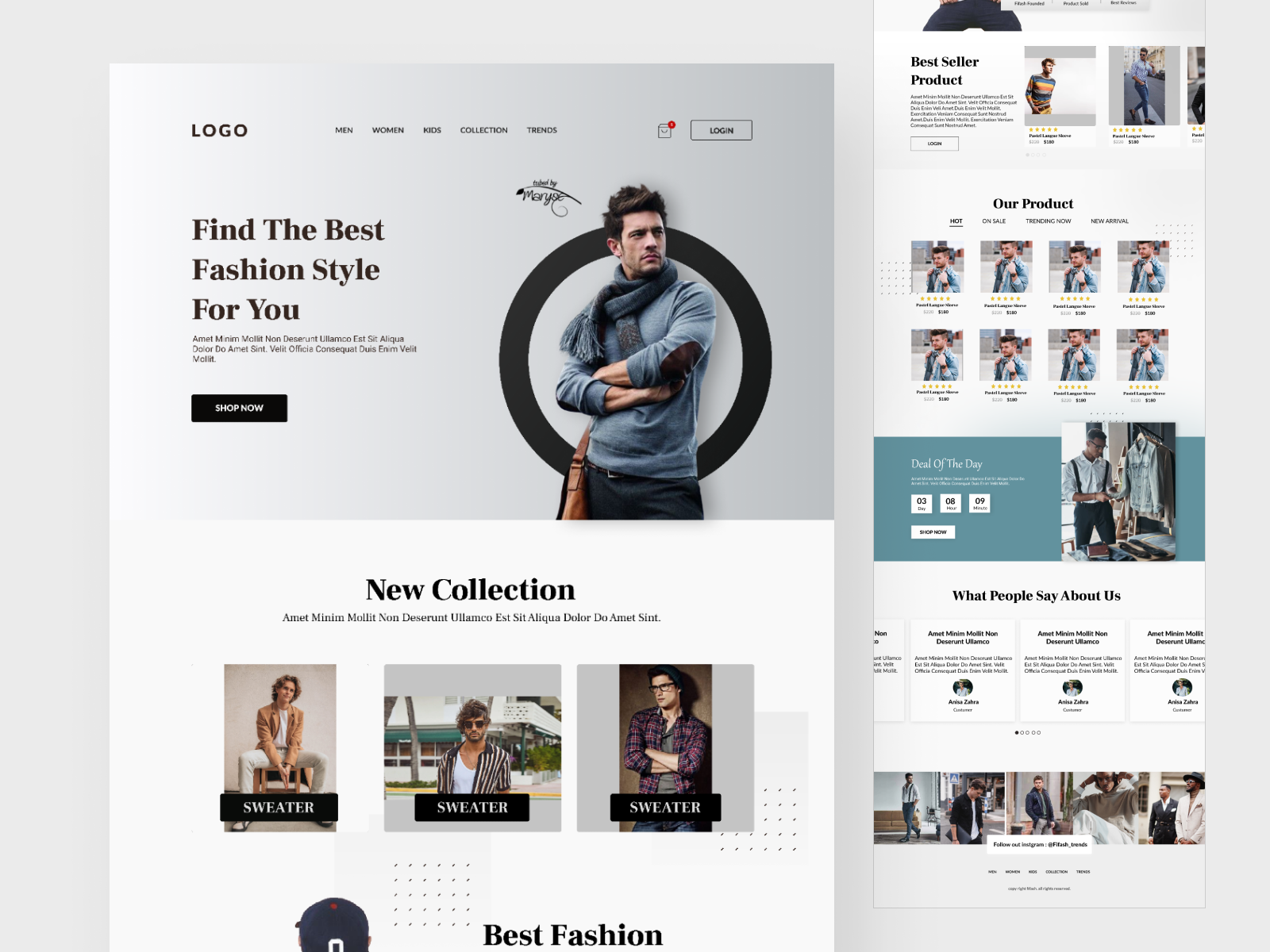 Fasion Web UI Design by Imam Mehedi on Dribbble