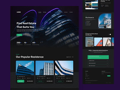 Real Estate Web UI Design