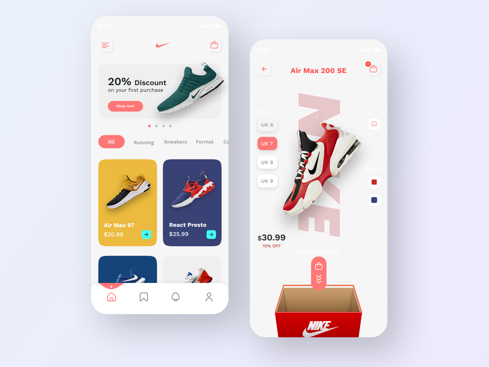 Nike App UI Design by Imam Mehedi on Dribbble