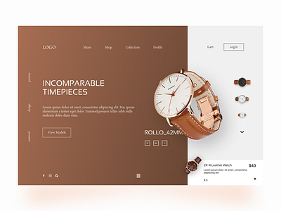 Watch Landing Page Design