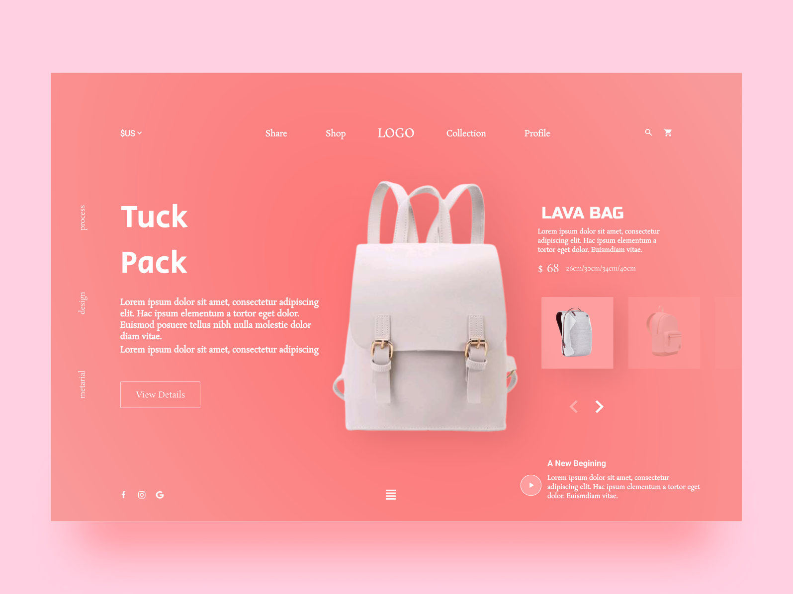 Bag Shopping Landing Page by Imam Mehedi on Dribbble