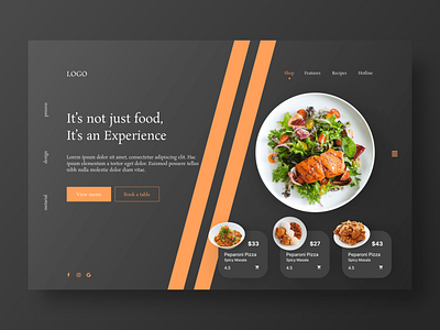 Food Landing Page Design