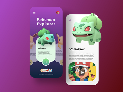 Pokemon Explorer App UI Design