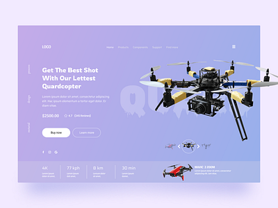 Quardcopter Landing Page Design