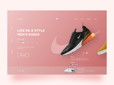 Shoe Landing Page UI Design