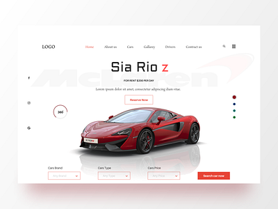 Car Rent Web UI Design