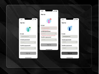 Mobile App - Sign Up app mobile uiux