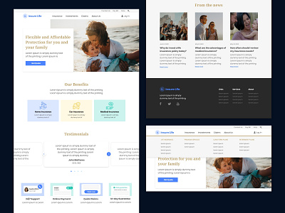 Website design for insurance company design inspiration typography ui ux visual website