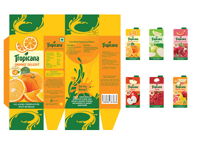 Tropicana Packaging Redesign - Concept colour design graphic keyline material packaging theory typography