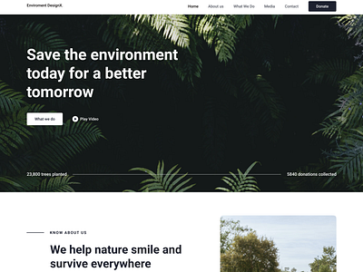 Enviroment UI/UX Web Design