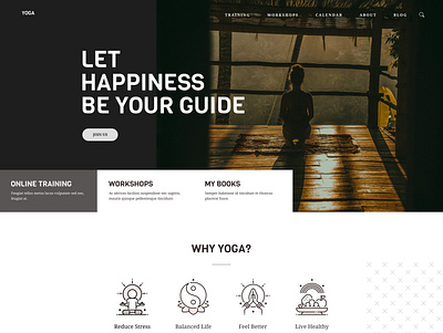 Yoga Website Design adobe xd branding figma ui user experience uxdesign visual design yoga design