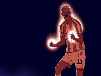 James McClean on fire