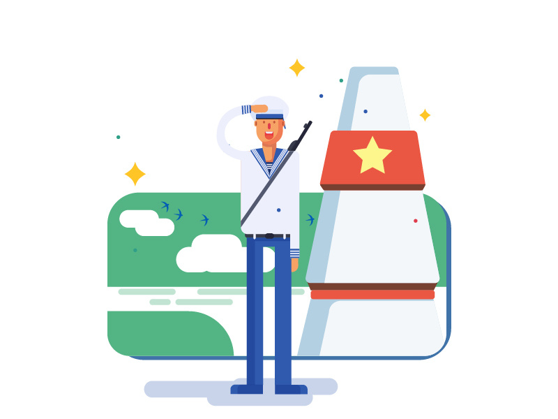 Navy Man - Thank You Page app screen app design thank you thanks military navy navy man