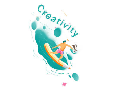 Creativity creative creativity decorate fun green ideas man surfing surfing thinking