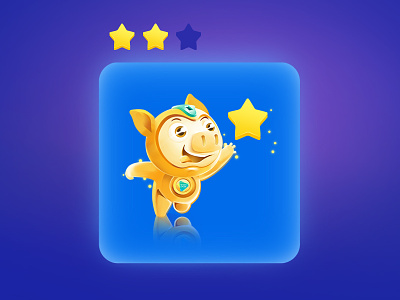Happy Pig - Saving Game Art finance game game art gold golden happy money saving pig running running pig saving star