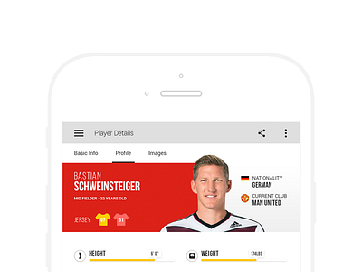 FotMob - App Redesign Conept football mobile app player profile screen redesign soccer sports app