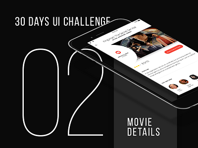 Day 02 - Movie Details Screen UI challenge minimal movie trending ui white space