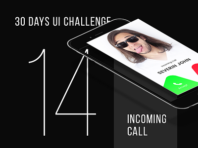Day 14 - Incoming Call UI challenge daily ui green incoming call minimal modern red