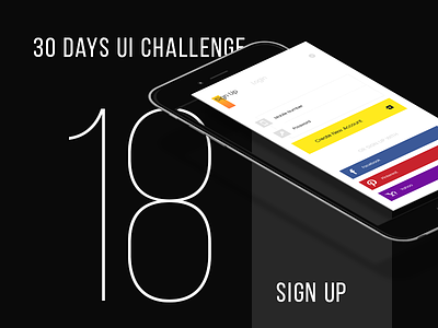 Day 18 - Sign Up UI challenge concept create account daily experiment flat minimal sign up trends ui