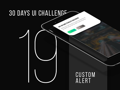Day 19 - Custom Alert UI 30 days concept custom alert daily ui experiment gradient notification shadow trends