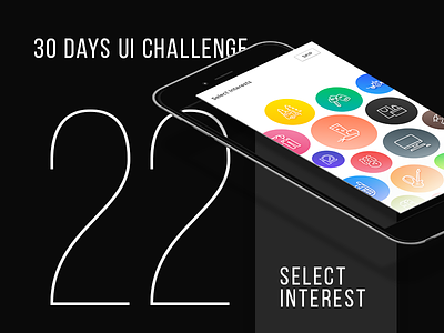 Day 22 - Select Interest UI 30 days challenge categories concept concept ui fluid gradients intrests ui ux