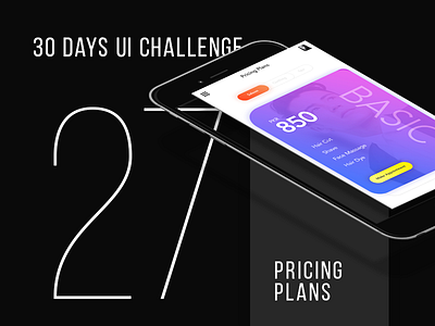 Day 27 - Pricing Plans UI 30 days banner daily challenge packages pricing saloon slider tabs ui ux