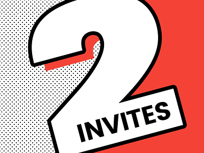How creative are you? big dribbble giveaway invites pattern red typography