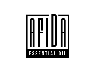 Logo Design - Afida Essential Oil black and white logo mark typography