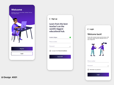Sign up-Daily UI 001 001 app application daily ui001 graphic design login page screen sign up ui ux web web design