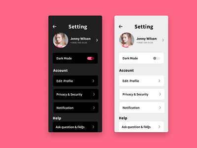 Daily UI 007-Setting 007 app design daily daily ui 007 design setting setting screen ux design web design web page