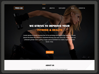 Fitness Club Website dietchart fitness gym iphone ladies fitness user interface website
