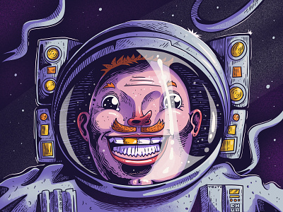 Space art character cosmonaut illustration illustration art