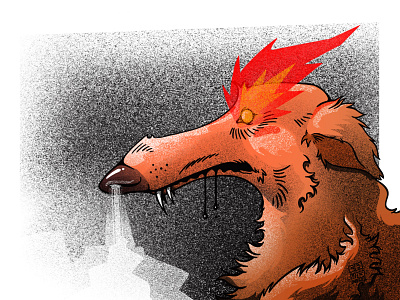 The dog art character digitalart illustration illustration art monster