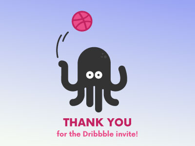 Dribbble 1st Shot 1st shot dribbble invite octopus thank you