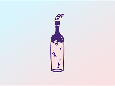 Drink bottle drink floating letters hebrew illustration lemon typography