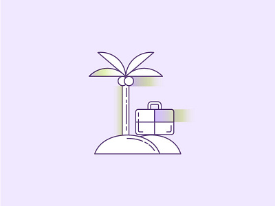 palm tree icon gradient icon illustrator palmtree suitcase vector