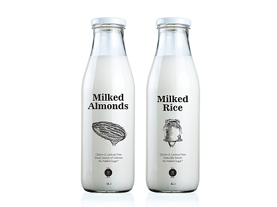 Milked Rice. Milked Almonds. food packaging milk package design vegan vegan packaging