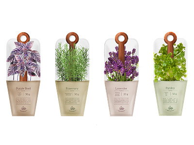 Packaging design: sachets with herbs herbs package design spice spices structural packaging