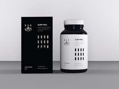 Apotheke: dietary supplement branding/packaging