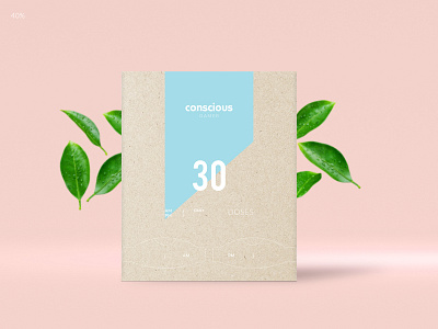 Conscious - a dietary supplement package design (2) branding cardboard box eco friendly eco friendly packaging recycled paper
