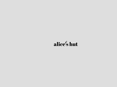 Logo design: alice's hut