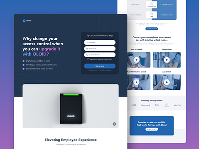 Oloid - Landing Page Design graphic design landing page landing page design web design website