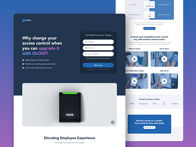 Oloid - Landing Page Design graphic design landing page landing page design web design website